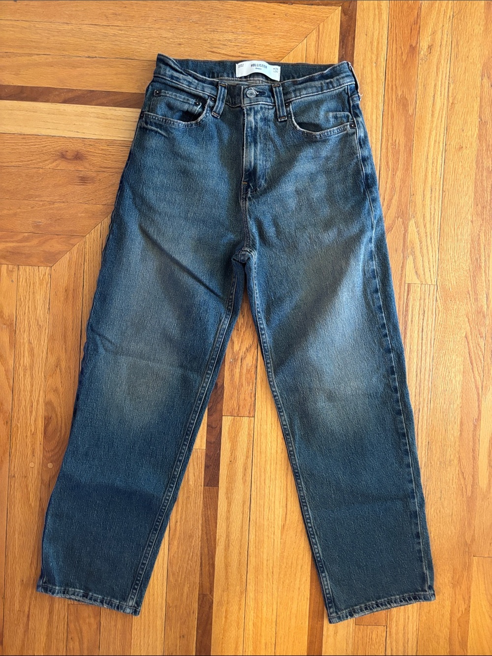 Hollister Men's Straight Dark Blue Jeans 28 x 30